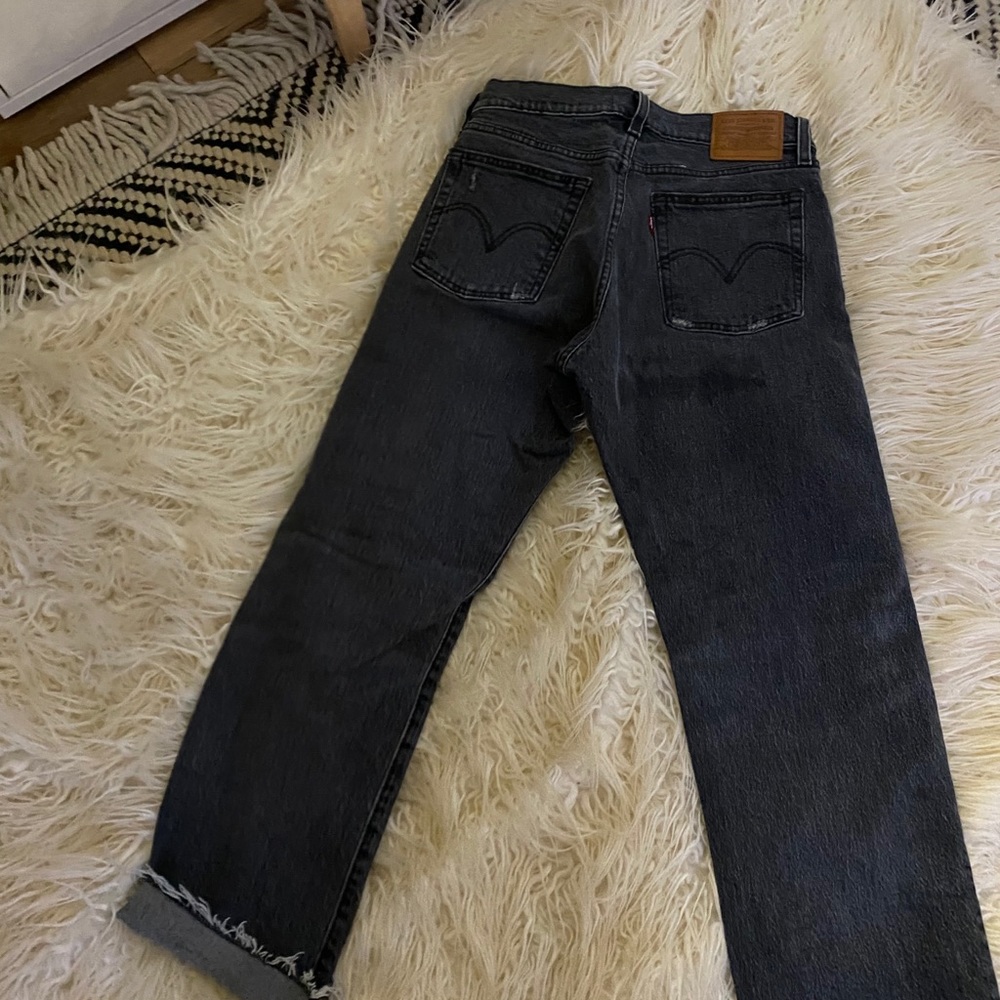 Levi’s weddgie straight black jeans size 27.
